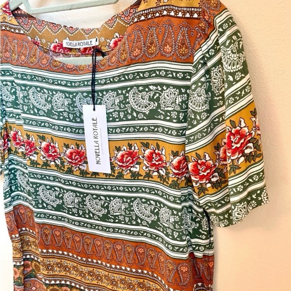 Novella Royale Multicolor Patterned Mini Dress NWT - image 5